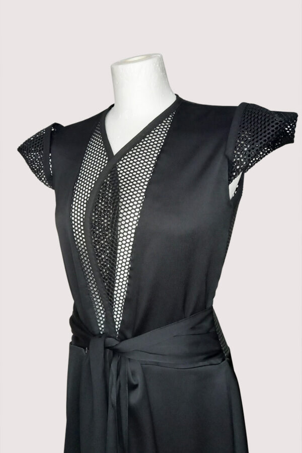 Black mesh dress for summer 2022_NEON RABBIT ethical fashion