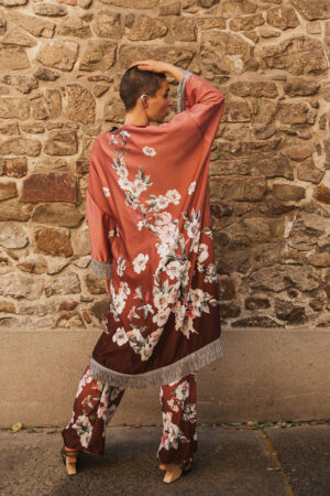 Kimono silk NEON RABBIT