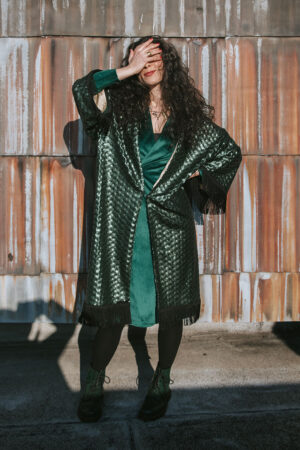 Sequin kimono green : NEON RABBIT house of fashion